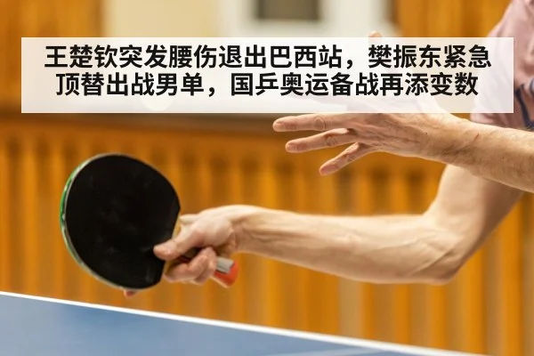 王楚钦突发腰伤退出巴西站，樊振东紧急顶替出战男单，国乒奥运备战再添变数